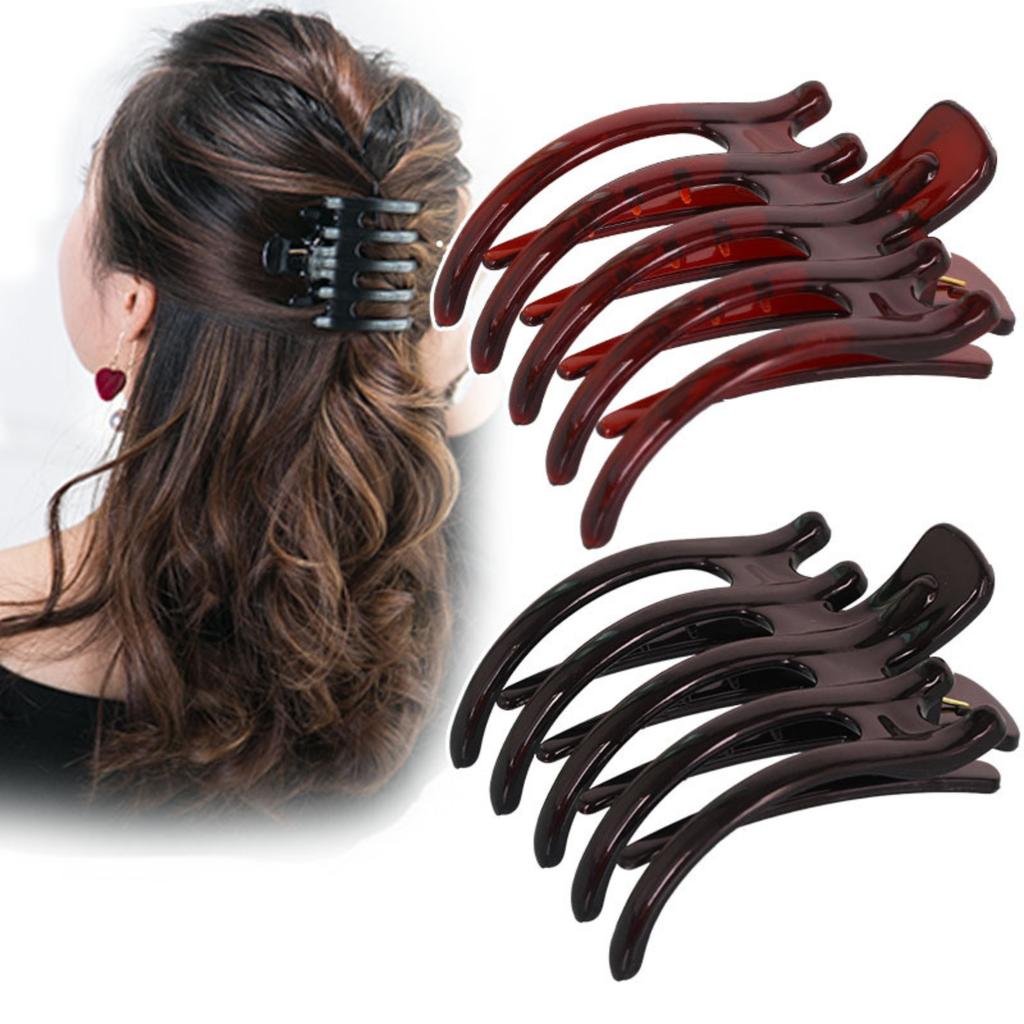 Plastic Hair Clip for Women Hair Styling Five Teeth Hair Comb Large Hair Clamp Hairpin Hair Accessories for Secure Hold and Easy Use