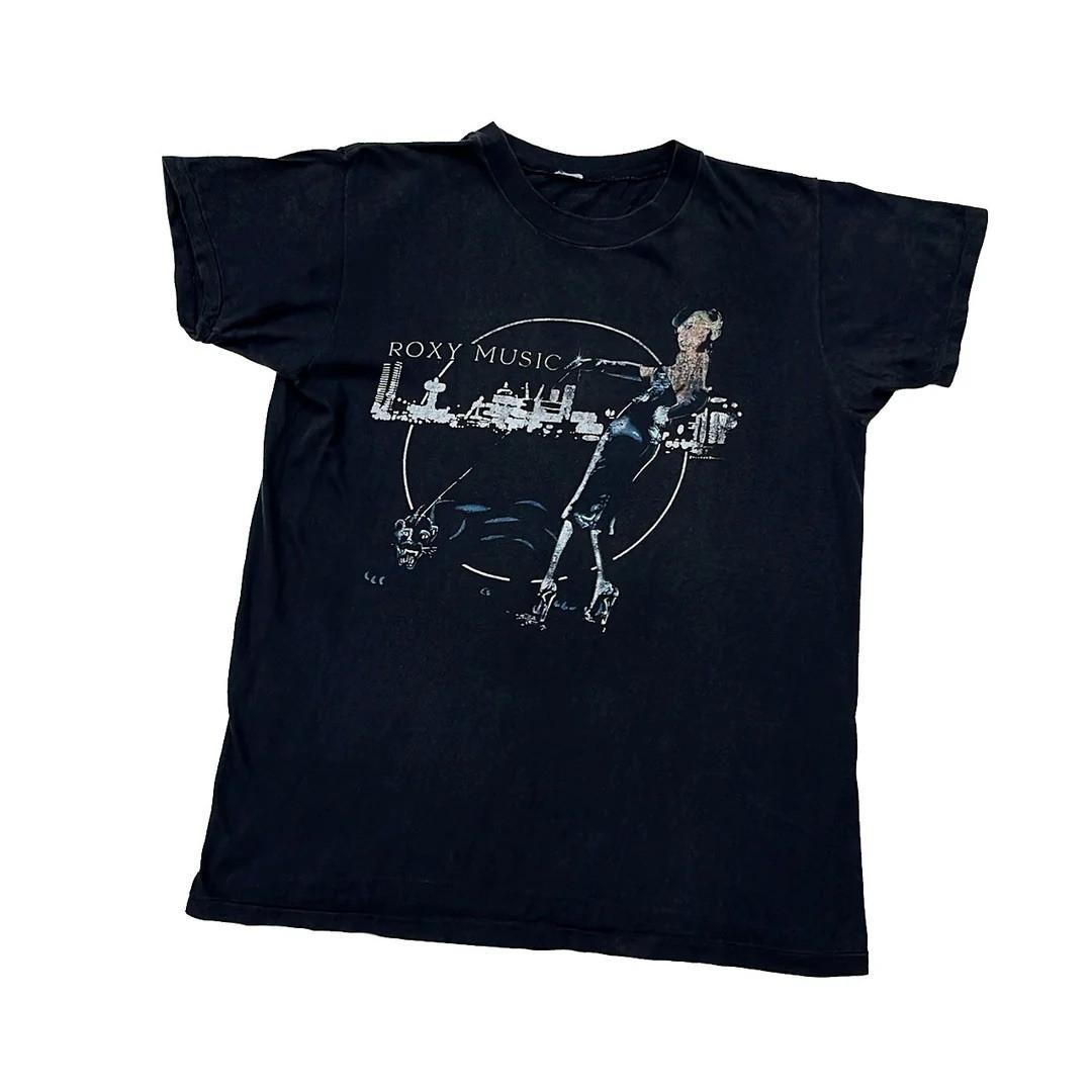 Roxy Music 1980 80s Vintage For Your Pleasure Album Promo USA Made Rare Unisex T-Shirt L