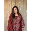Ensemble Salwar Kameez Mariage Bordeaux Designer pour Femme Ensemble Ethnique Kurta Pantalon Dupatta