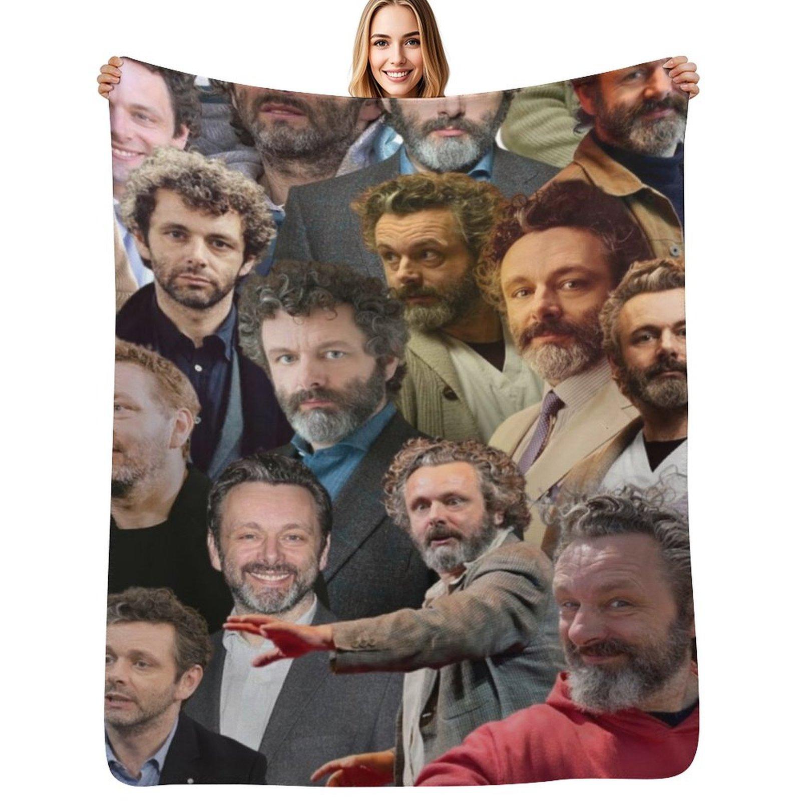 michael sheen photo collage Throw Blanket Soft Warm Blanket Gift for Grandparents Size: 75*100cm, Weight: 230 GSM