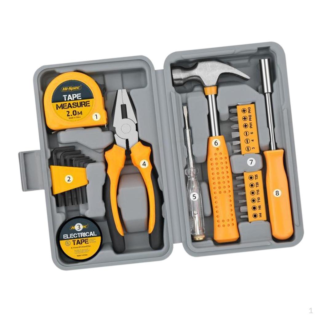 24 Pieces Household Tool Kit for Home Office Garage Repair DIY Hand Tools