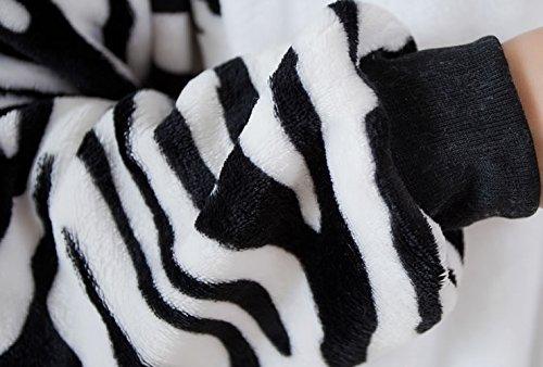 Dorawithme Zebra Kigurumi Animal Kigurumi Adult Sleepwear, Full Body Type, Halloween, Unisex (L (171cm-180cm))