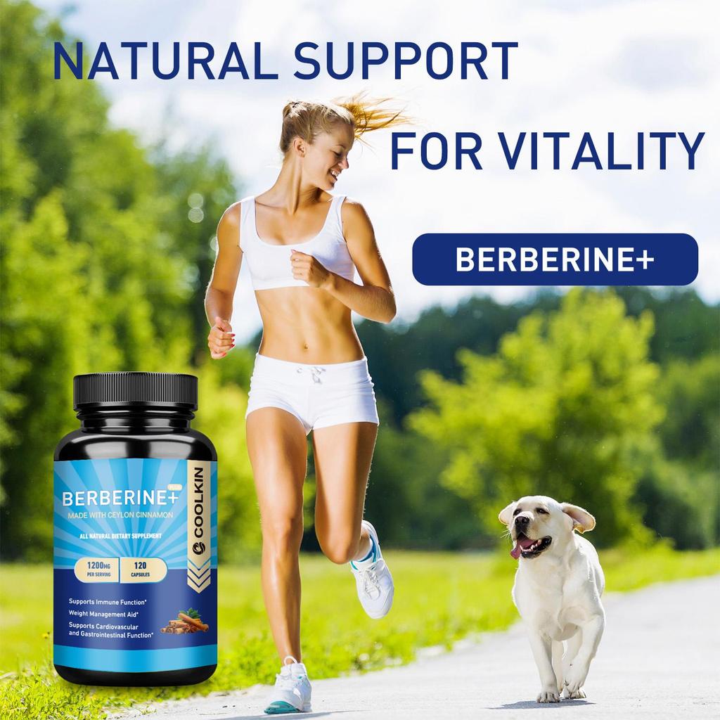 Berberine Capsules, Containing Ceylon Cinnamon, 1200mg Per Serving, Support Metabolism and Immunity, Suitable for Adults.