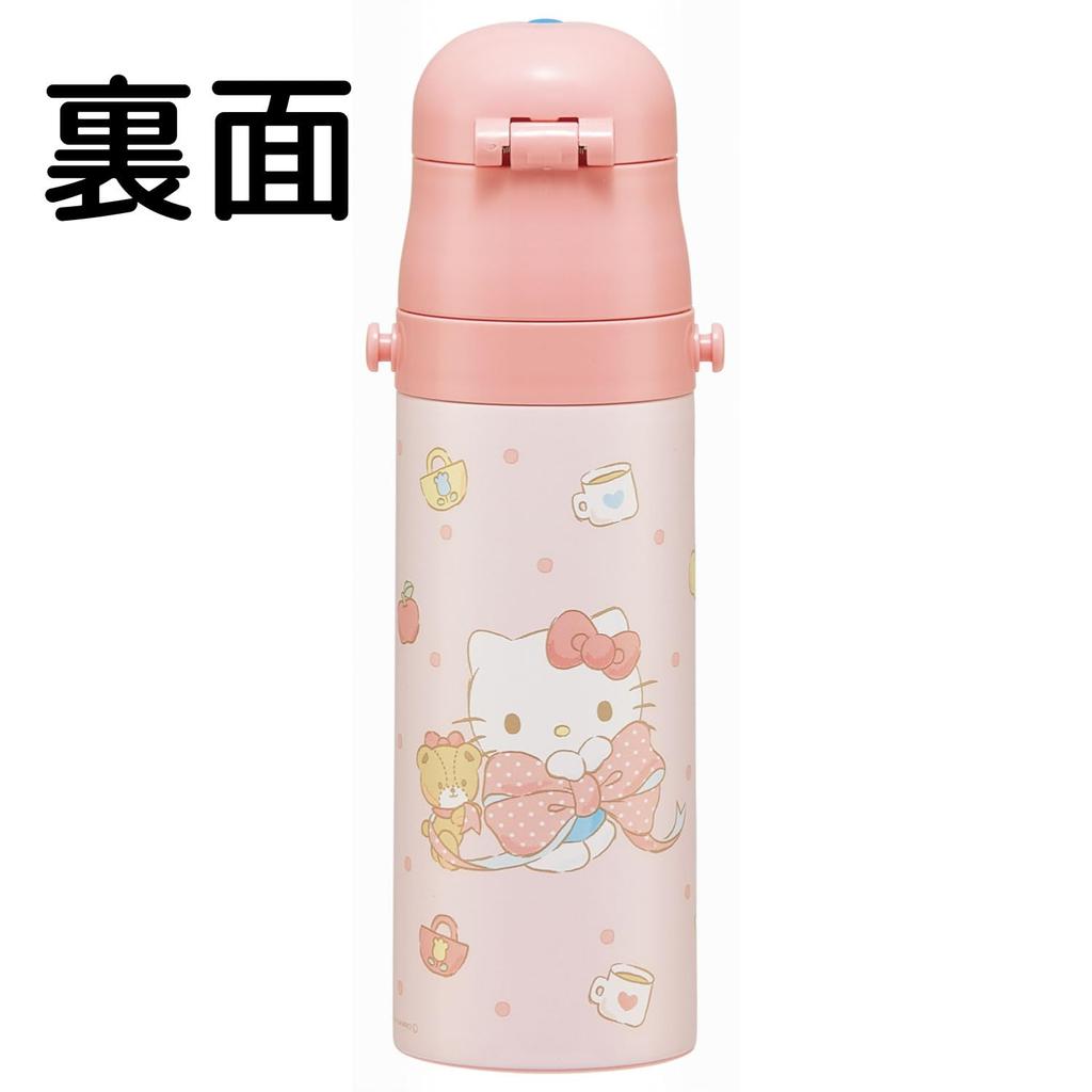 Skater Water Direct Sanrio Hello Kitty Big Stainless Sports Water Children's Bottle, 470ml, Drinking, Ribbon, Girls', Insulated, Steel, Lightweight,