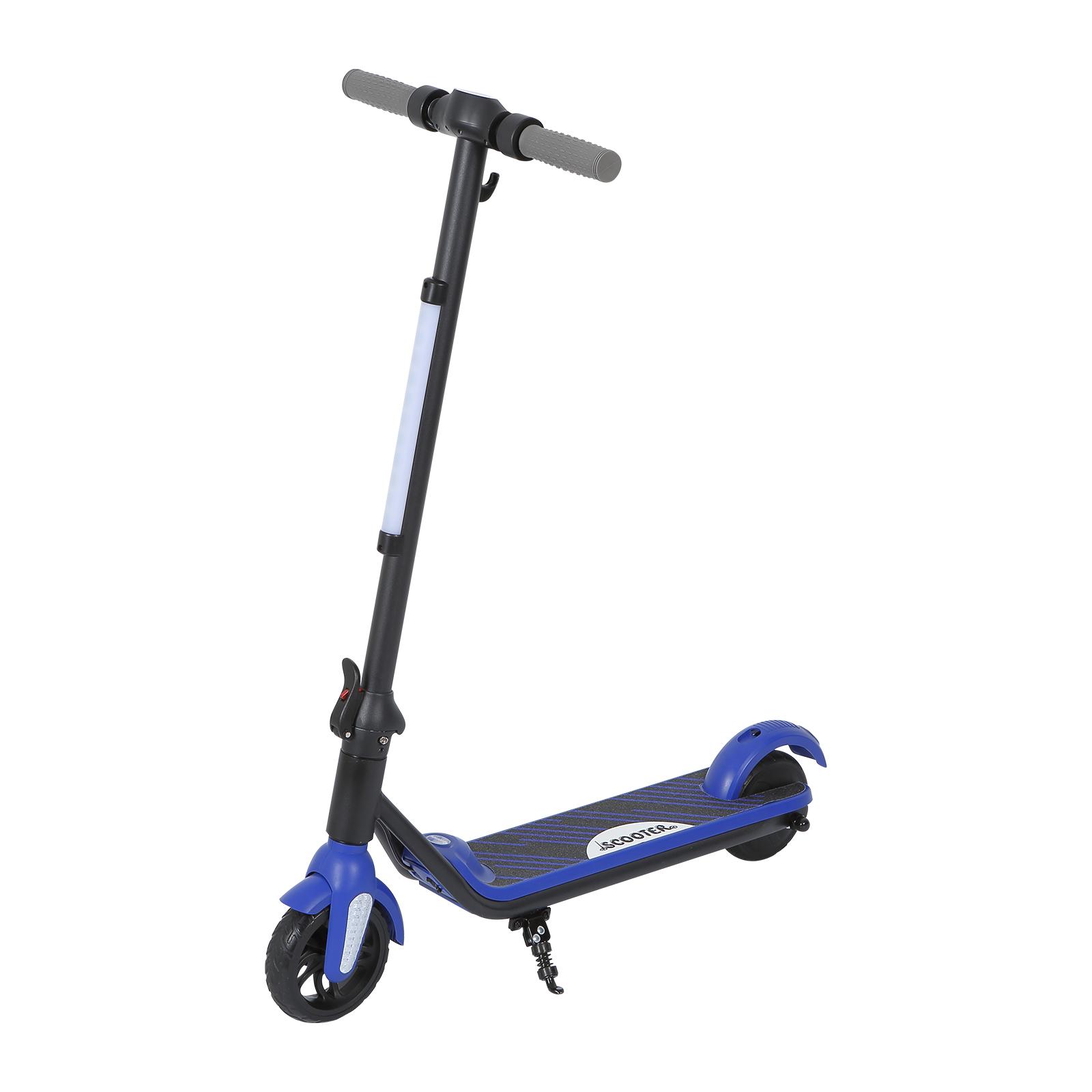 AVDL F602 Elektrischer Kinderroller – 80W Motor, LED-Anzeige blau