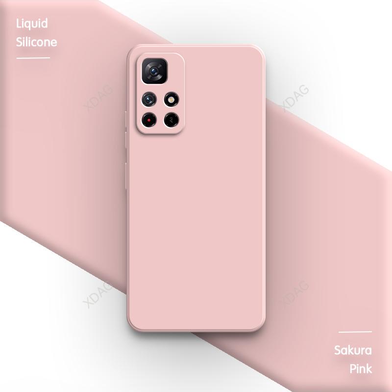 Square Liquid Silicone Phone Case for Xiaomi Poco M4 Pro M5 M5s 4G 5G Soft Luxury Shockproof Lens Protection Original Back Cover