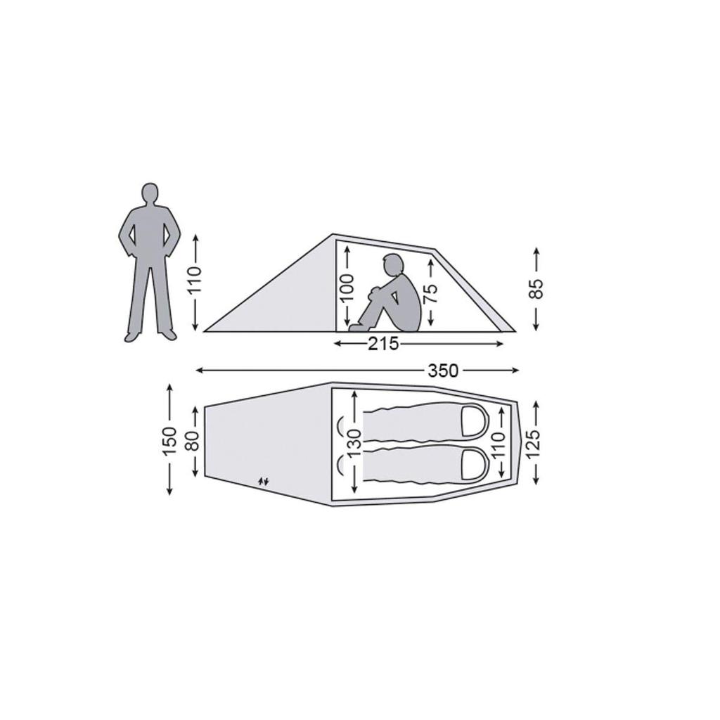 NORDISK Halland 2PU Outdoor Camping Dusty Japanese 122035 Tent, Green, 2-Person [Official Product]