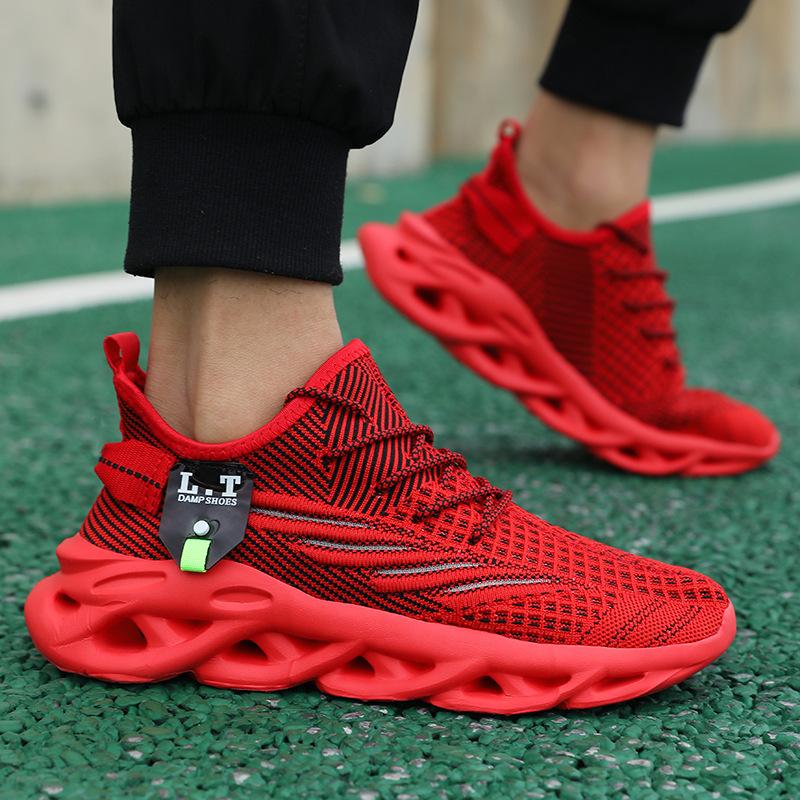 

Мужские дышащие повседневные спортивные туфли из сетки для внешней торговли, мягкая подошва, увеличивающие рост, для бега, для улицы, туфли для папы, большого размера 48