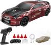 KAIMIO 1:43 Scale Mini RC Drift Car Gyro Fully Proportional RTR 2.4Ghz Remote Control with RGB Lights and 1 Replacement Body Shell (8503-Pink)