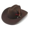 Herbst Winter Herren S Western Cowboyhut Ein Gipfel Oberseite Kamelhut