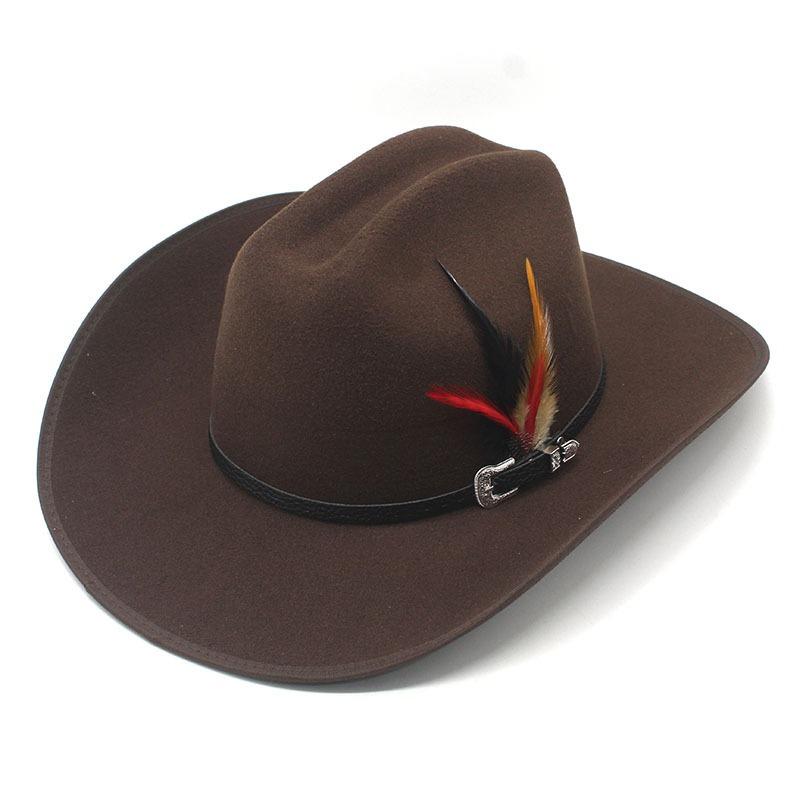 Herbst Winter Herren S Western Cowboyhut Ein Gipfel Oberseite Kamelhut