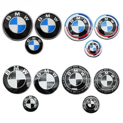 BMW GROUP 3Pcs 45MM 74MM 82MM Steering Wheel Car Front Hood Badge Rear Trunk Emblem For BMW E36 E64 F10 F30 F32 F34 X1 X3 X5 X6