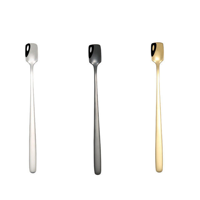 i Cafilas [CSpoon] Stainless Steel Long Coffee Tea Spoon Dessert Stirring Spoon Mug Coffee Cutlery Tableware European Style