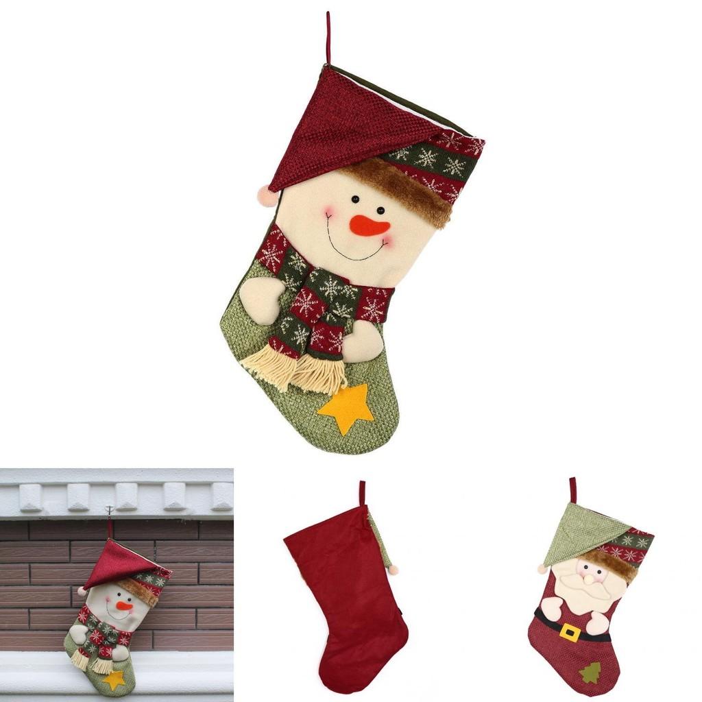 Christmas Stocking Handmade Nonwoven Santa Sock For Party Decor Gift For Friends