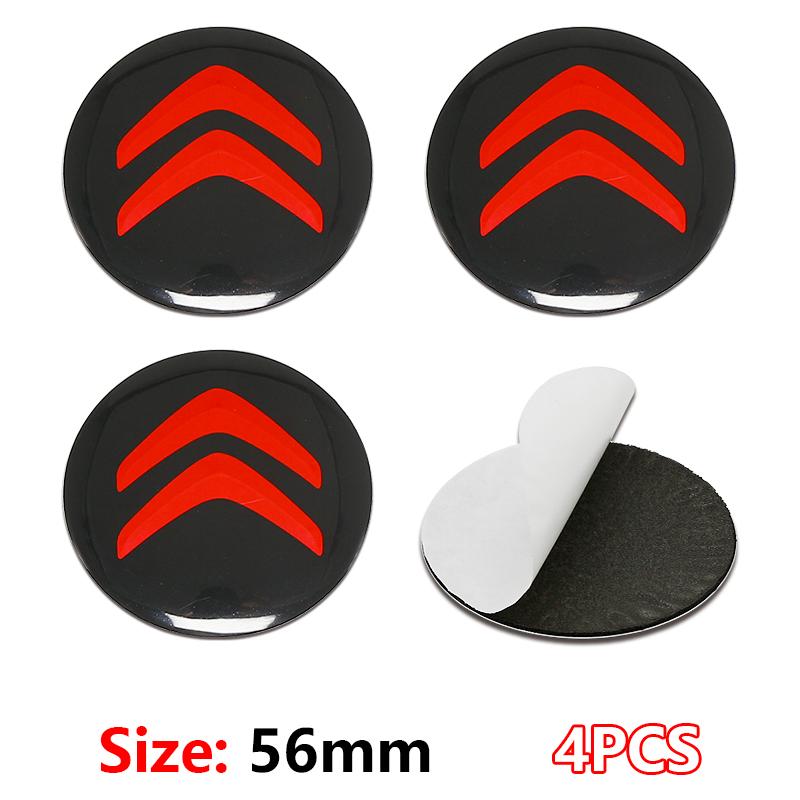 4Pcs 56/60MM Car Wheel Center Hub Caps Stickers Cover For Citroen C1 C2 C3 VTS C4 Saxo C4L C5 C6 C8 Xsara Picasso Berlingo DS