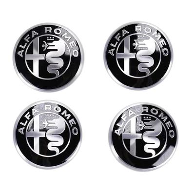4 piezas Tapa de Rueda LOGOTIPO tapa central Giulia Stelvio tonale Emblema Tapacubos decoración accesorios de modificación
