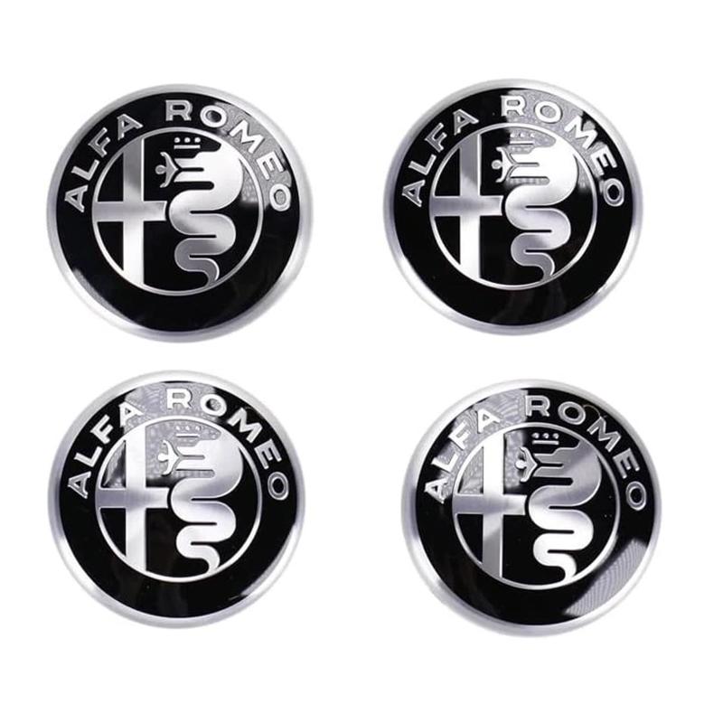 4pcs Car Cap LOGO Center Cap Alfa Romeo Giulia Stelvio Tonale Emblem Hubcap Decoration Modification Accessories
