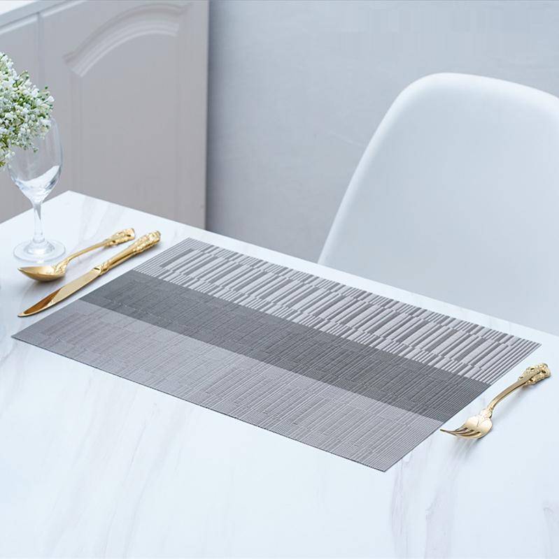 Set of 4 PVC Washable Placemats for Dining Table Mat Non-slip Placemat Set In Kitchen Accessories Cup Coaster Wine Pad