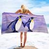 Serie di Stampa Pinguino Piccolo Telo Mare Villaggio Turistico al Mare Asciugamano da Bagno per Nuoto Asciugamano Sportivo