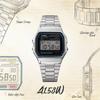 Casio Reçine Kasa Paslanmaz Çelik Kordon Erkek Quartz Saat A158WA-1