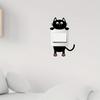 1pc Removable Wallpaper Peel and Stick Decal Cute Cat Wall Sticker Vinyl Self-Adhesive For Bedroom and Living Room Switch Decal Home Decoration
