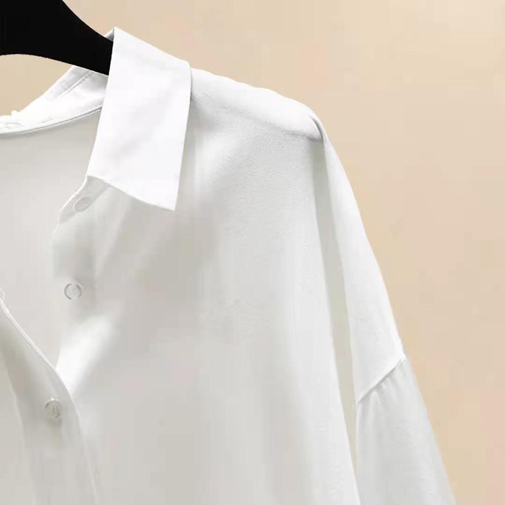 Stilvolle und lockere Chiffonbluse für Damen, Neuankömmling im Frühjahr/Sommer mit schulterfreiem Design und weicher Textur