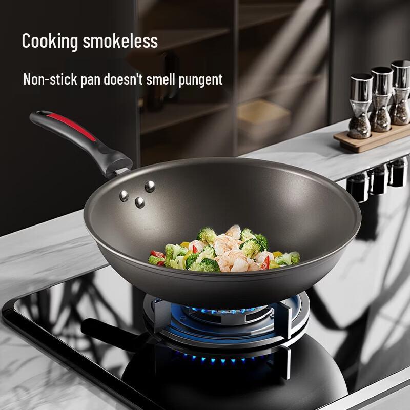 

COOKER KING 32cm Non-stick Wok with Flat Bottom