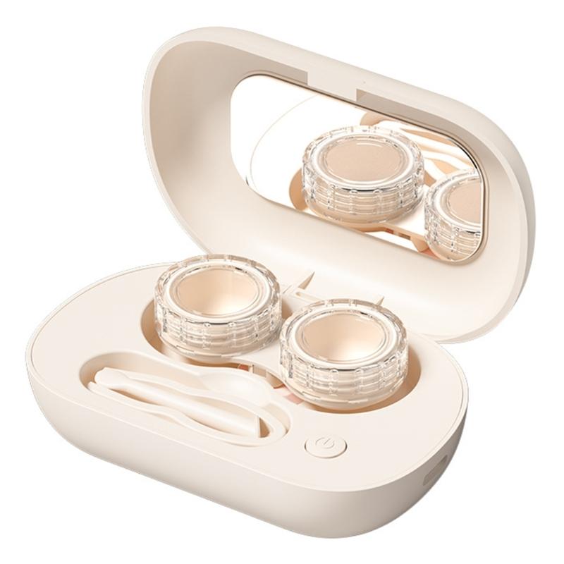 Portable USB Rechargeable Contact Lenses Cleaning Box That Removes Deposits Effectively Without Hand Rubbing
