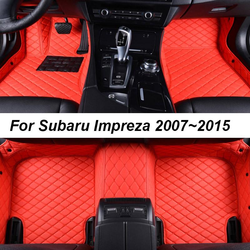 

Автомобильные коврики для Subaru Impreza 2007 ~ 2015, дропшиппинг, центр, аксессуары для салона автомобиля, кожаные ковры, коврики для ног
