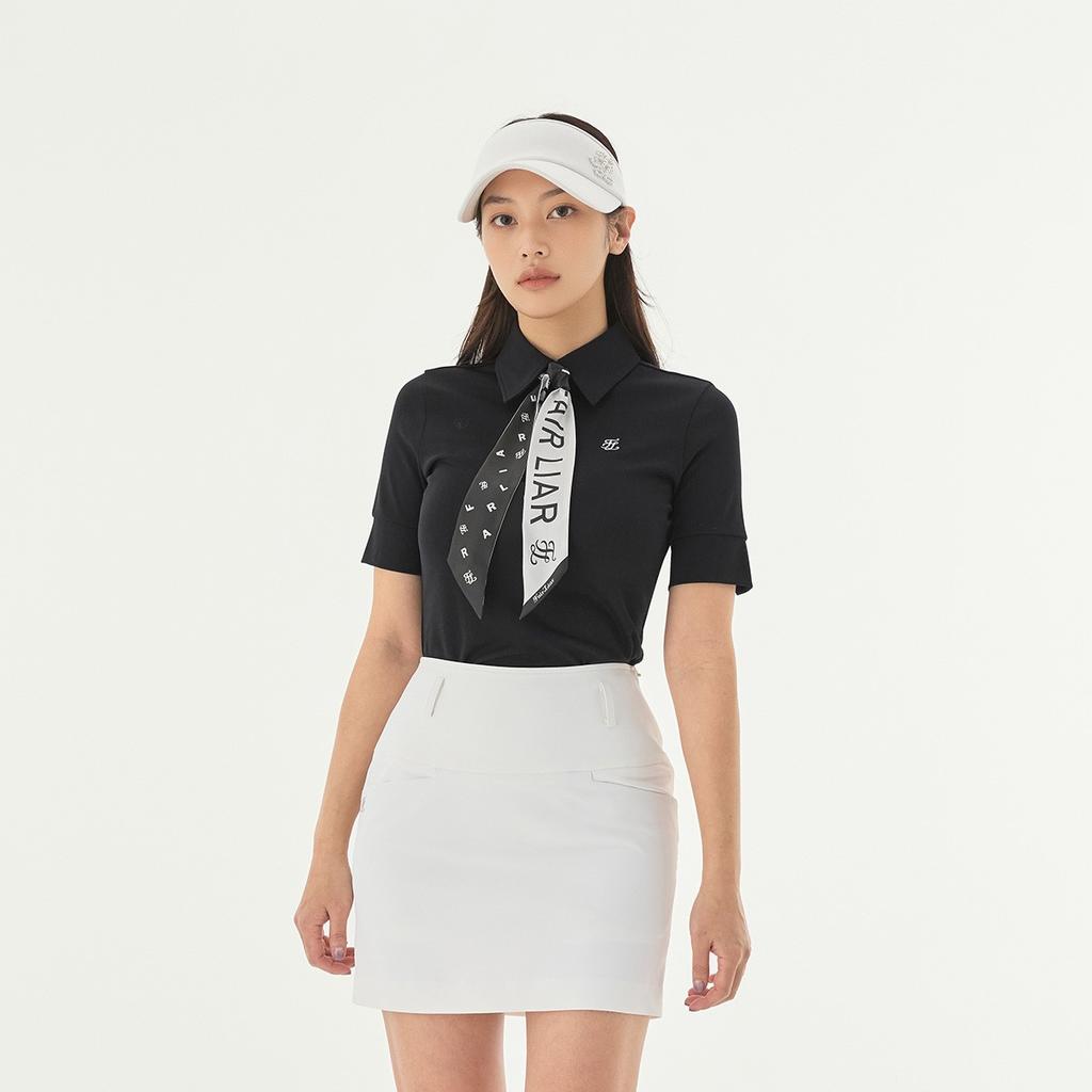 FAIRLIAR GOLF Ball Pocket H-Line High-Waisted Skirt (White)