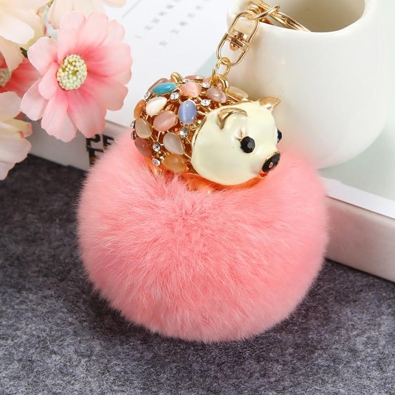Uroczy breloczek do kluczy w stylu koreańskim z uroczą świnką, idealny na specjalne okazje