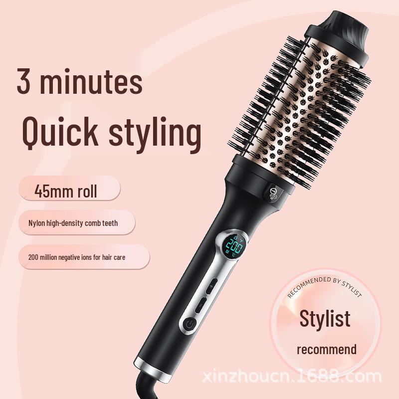 

38mm Ceramic Electric Curling Comb with Adjustable Temperature and Negative Ion Technology - 2-in-1 Curler Comb 45mm чорний