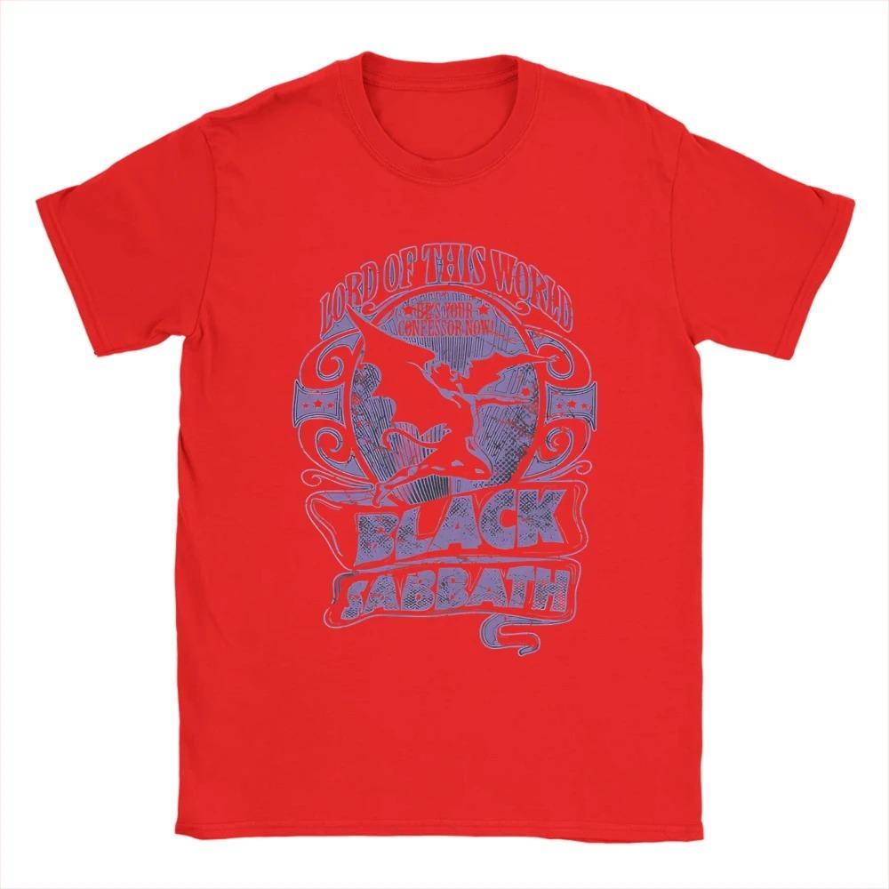 Vintage Black Sabbath Band Cotton TShirt Heavy Metal Rock Band Trendy TShirt Mens Summer Y2K Short Sleeve Top Tshirts M