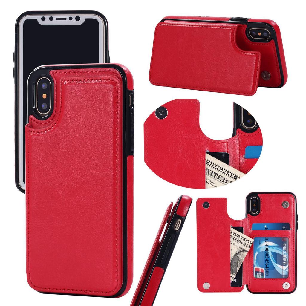Suitable For IPhone 15 Leather Case With Crazy Horse Pattern 14 Phone Case With Creative Max Sticker And Card Insertion Protective Cover