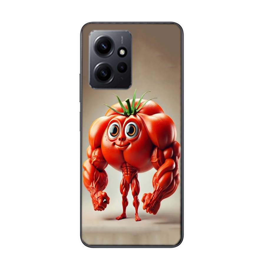 Angry Tomatoes Phone Case For Redmi 12 13C 12C 15C 9 10 10C Note 13 Pro Plus 14 15 Pro 9T 9C 9A TPU Soft Cover Clear Cell Cases