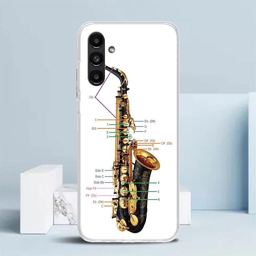 Чехол для телефона Музыкальный инструмент Саксофон Для Samsung Galaxy A17 A37 A57 A16 A15 A14 A13 A56 A55 A54 A53 A36 A35 A34 A33 A26 A25 A24 Samsung A57
