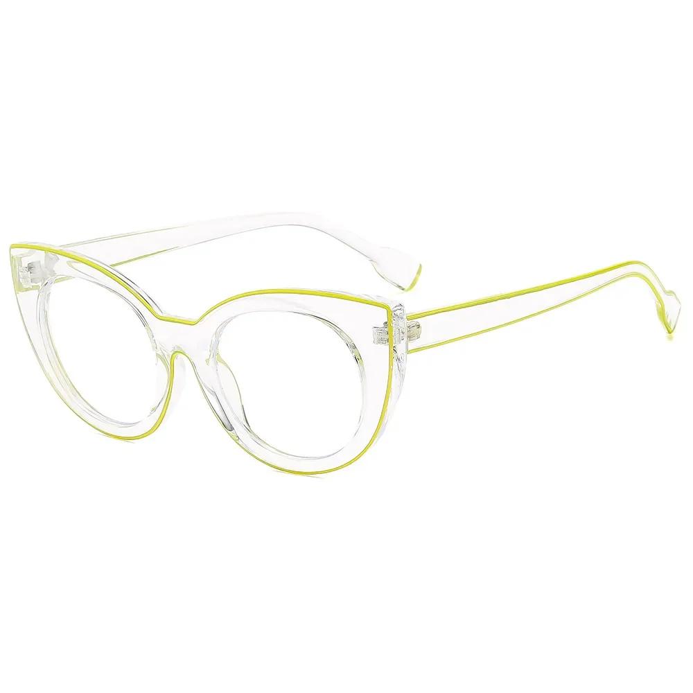 

Neutral Fashionableable Oversized Frame Cat Eye Reading Eyeglasses Latest High Definition Anti-Blue Lightweight Hyperopia Eyeglasses To+3.5+4.0 4