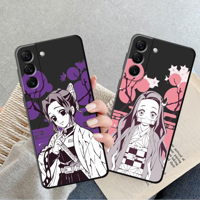 Japan Anime Kurama Dämon Slayer Fall für Samsung Galaxy S21 S23 Ultra 5g S8 S7 S10e S20 Fe S22 plus S10 S9 Schwarz Soft Cover