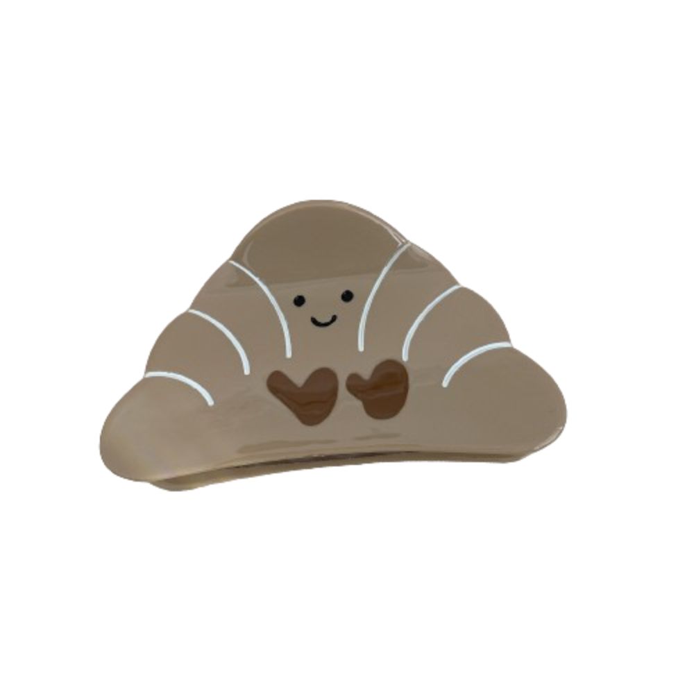 Cartoon Acetic Acid Grab Clip Acetic Acid Croissant Claw Clip Bread Shape Hair Claw  Daily