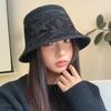 Japanese Retro Hollow Printed Fisherman Hat Autumn and Winter New Windproof Face Proof Small Basin Hat Outdoor Casual Warm Hat Trend