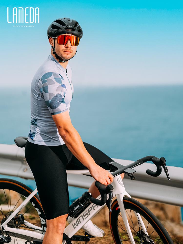 Lampada 2023 Men's Short Sleeve Cycling Jersey - Breathable, Quick-Dry, Casual Sportwear