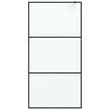 Walk In Shower Screen Black 100 X 195 Cm Matte ESG Glass