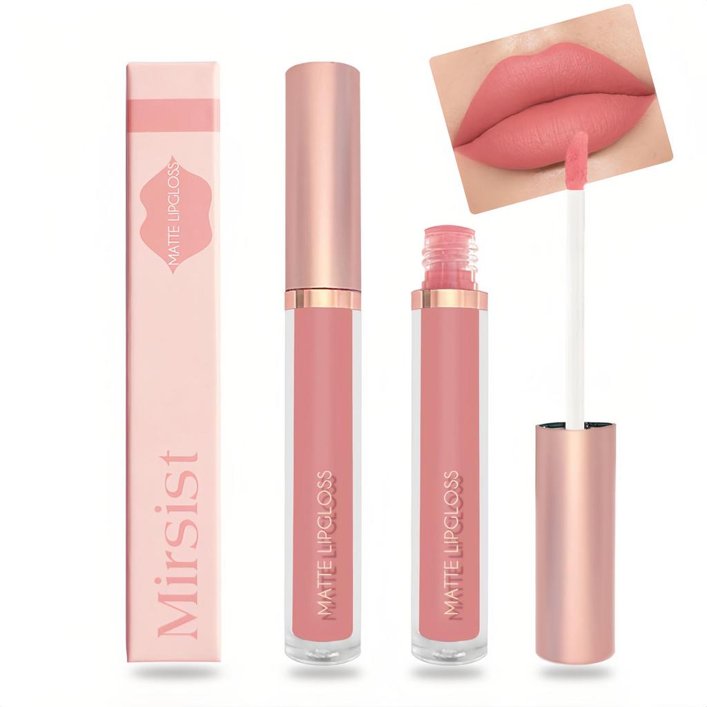 Sexy and Long-lasting Matte Liquid Lipstick Long Lasting Non Transfer Nude & Dark Shades 12 Colors Waterproof Lip Gloss Women's Beauty