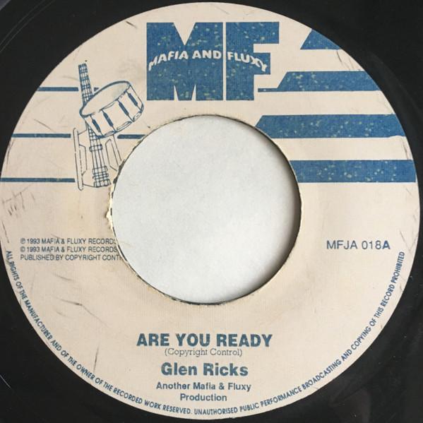 

7inch Record GLEN RICKS Are You Ready MFJA018 Mafia And Fluxy 1993 UK Reggae Ska Dub Used
