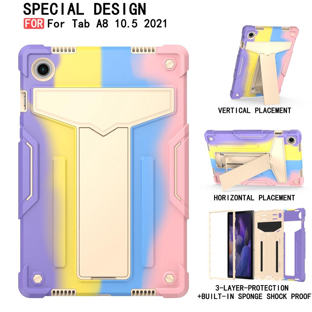 

Чехлы для планшетов Samsung Galaxy Tab A8 10,5 дюймов, чехол Sm-x200 Sm-x205, противоударный чехол-подставка для всего тела, чехол для планшета Samsung X200 X205 Fundas гагат