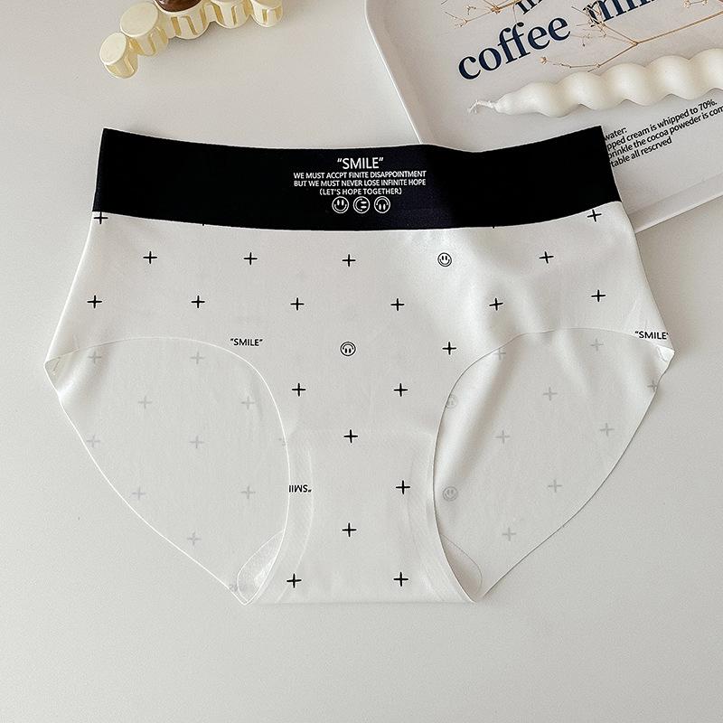 Lenjerie Smiley Femei Chiloți confortabili, respirabili, fără sudură, Slip cu talie mijlocie