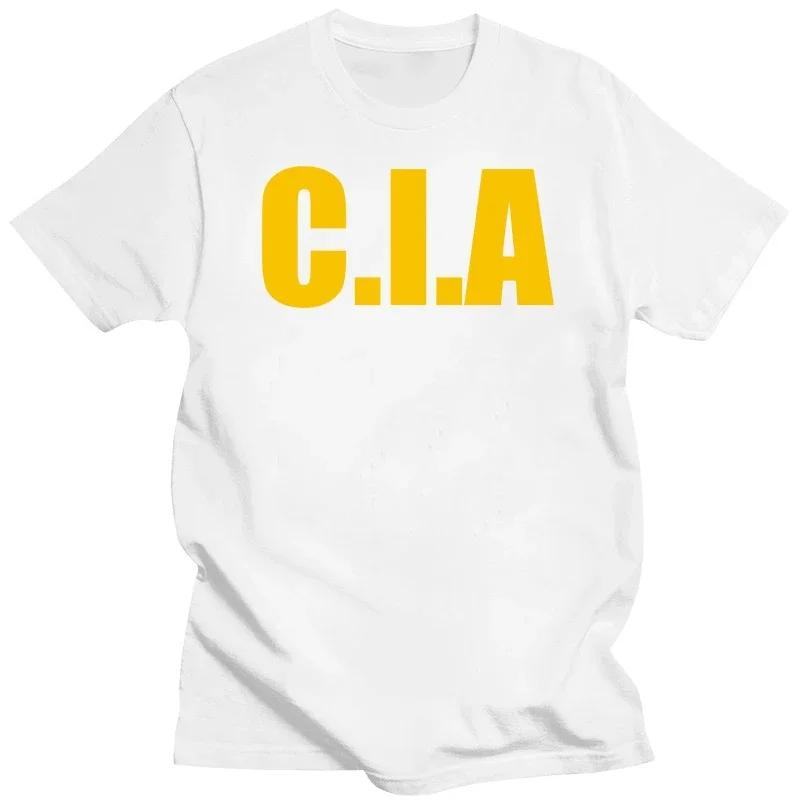 

T Shirt Male Short Sleeve CIA T Shirt - Funny T Shirt Criminal Retro FBI Feds USA Fancy Dress Manga Cool Sbz118heavyweight Tops 4XL