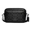 Elise Coated Canvas With Cow Leather Crossbody Bags Men's Black CJ510-QBO4G