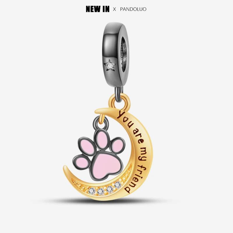 New In Copper Cute Pet Animal Shapes Charm Beads Fits Pandach Original Charms Bracelet For Women Pendant Bead Jewelry