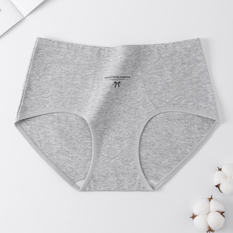 Ladies Spring and Autumn Cotton Color Yarn 10A Antibacterial Cotton Extended Crotch Middle Waist Triangle Briefs